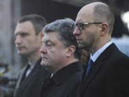 Виталий Кличко, Петр Порошенко и Арсений Яценюк
