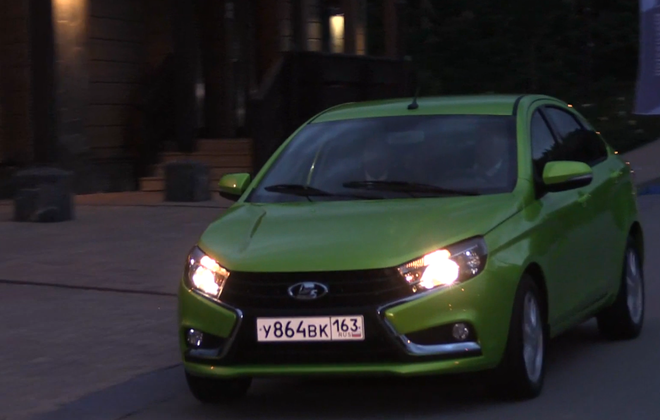 Lada Vesta, на которой приехал Владимир Путин