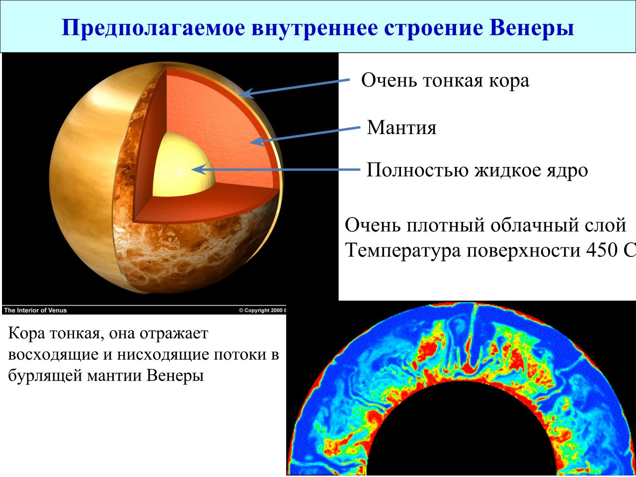 Строение венеры рисунок