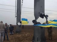 Подорванные ЛЭП на Украине