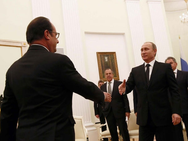 Встреча Франсуа Олланда и Владимира Путина в Москве