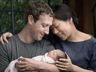 Марк Цукерберг с женой и дочерью