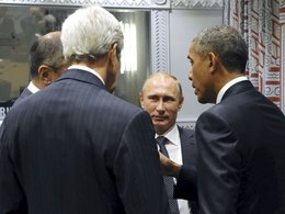 Сергей Лавров, Джон Керри, Владимир Путин и Барак Обама