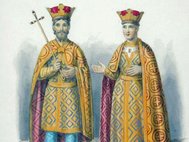 Великий князь московский Василий I с женой Софьей