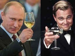 Коллаж: Ди Каприо и В.Путин