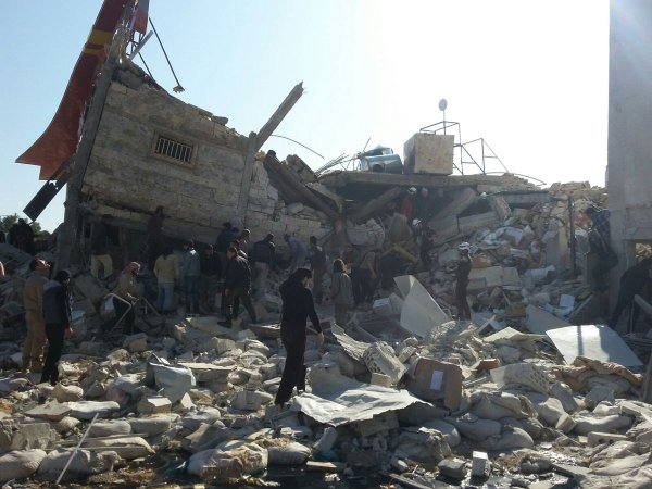 Больница «Врачей без границ» после бомбежки, провинция Идлиб