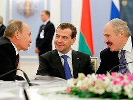 Владимир Путин, Дмитрий Медведев, Александр Лукашенко.