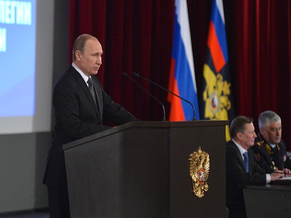 Владимир Путин на расширенном заседании коллегии МВД РФ