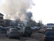 Пожар на складе фейерверков в Уфе