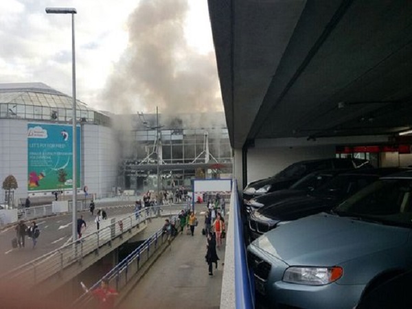 Аэропорт Брюсселя после взрывов