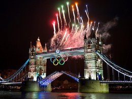 Салют на Олимпиаде 2012 в Лондоне.