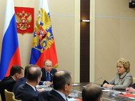 Владимир Путин на заседании Совета Безопасности РФ