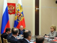 Владимир Путин на заседании Совета Безопасности РФ