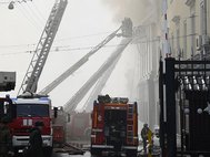 Пожар в здании Минобороны