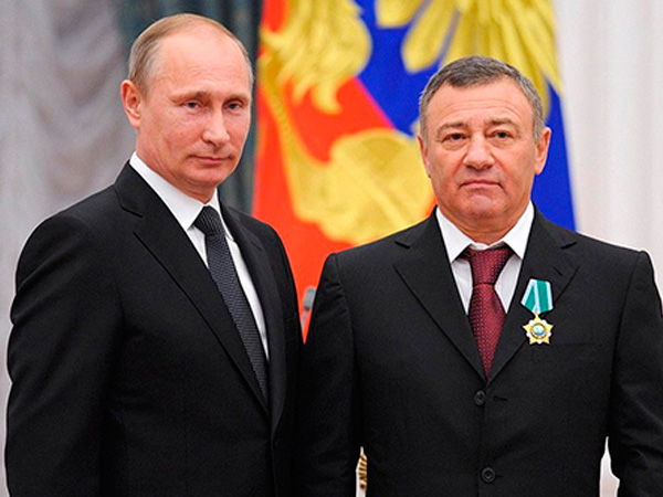 Президент России Владимир Путин и Аркадий Ротенберг