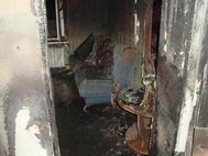 На месте пожара в Молчаново