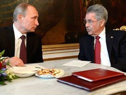 Президент России Владимир Путин и президент Австрии Хайнц Фишер
