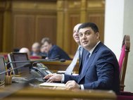 Владимир Гройсман на пленарном заседании Верховной Рады 1 апреля 2016 года