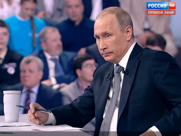 Владимир Путин в эфире "Прямой линии" 14 апреля 2016