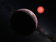 Звезда TRAPPIST-1 и три ее планеты