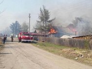 Пожар в селе Малиновка