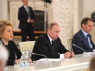 В. Путин на заседании Госсовета РФ