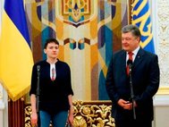 Встреча Н.Савченко с П.порошенко