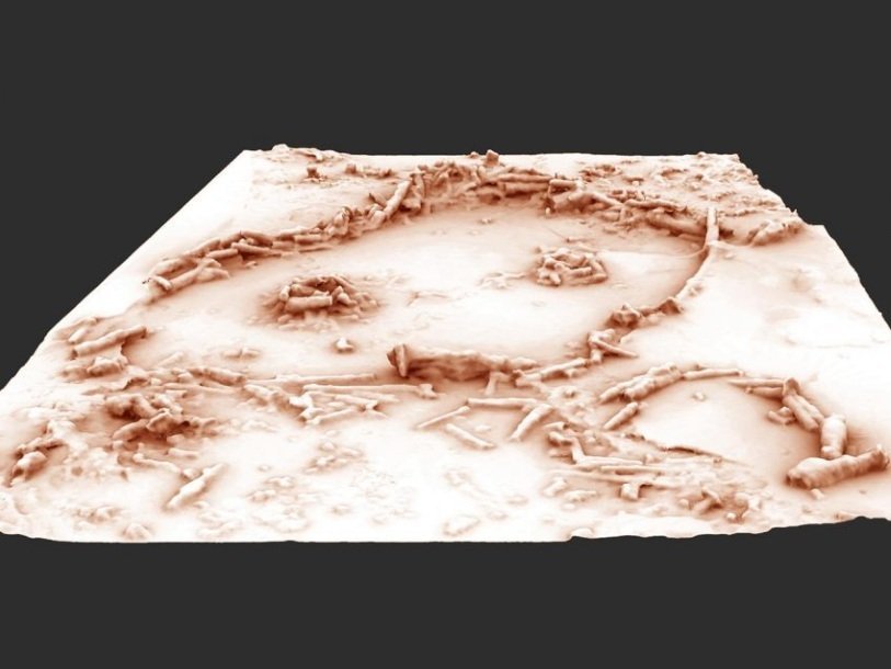 3D-карта колец, построенных из сломанных сталактитов