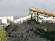 Угольный склад шахты "Заречная". Кузбасс, Полысаево