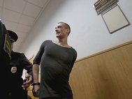 Петр Павленский в Мещанском суде Москвы 8 июня 2016