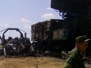 Последствия пожара на полигоне Ашулук