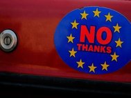 Наклейка с агитацией за выход из ЕС