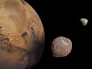 Марс со спутниками