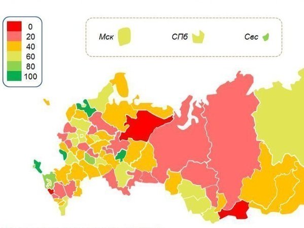 Индексы экономической активности в субъектах РФ (май 2016)