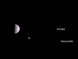 Юпитер с тремя спутниками