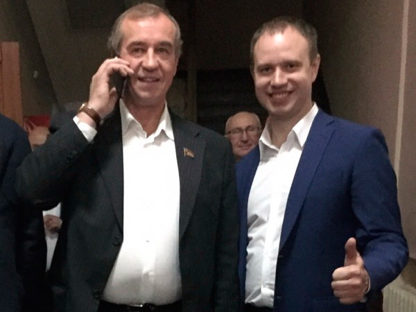 Губернатор Иркутской области Сергей Левченко с сыном Андреем Левченко