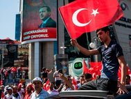 Демонстрация в поддержку Эрдогана.
