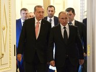 Эрдоган и Путин в Константиновском дворце