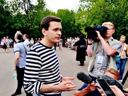 Илья Яшин на митинге в Сокольниках 10 августа 2016