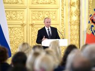 Владимир Путин на встрече с олимпийцами в Кремле