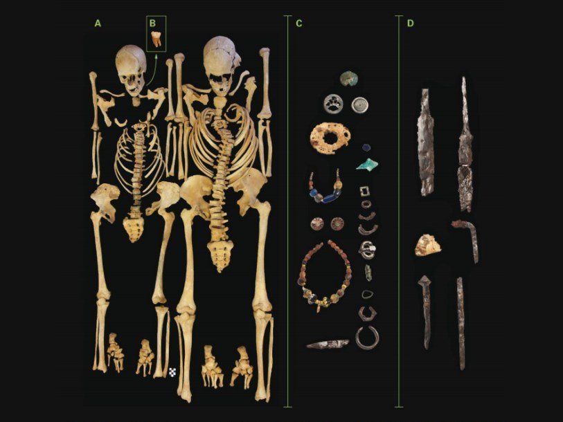 Скелеты мужчины и женщины, найденные в Альтенэрдинге