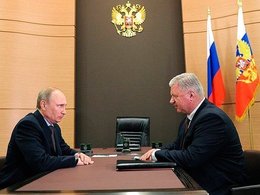 Встреча президента РФ В.Путина и председателя ФНПР Михаила Шмакова