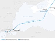 Схема планируемой трассы газопровода «Турецкий поток».