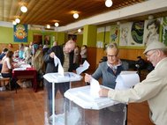 Голосование на избирательном участке в Мордовии 18 сентября 2016. 