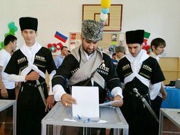 Избирательный участок в Чечне 18 сентября 2016 года.