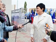 Глава Курска Ольга Германова на предвыборном митинге "Единой России" 16 сентября 2016.