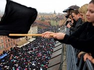 Демонстрация против запрета абортов в Польше