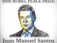 Нобелевский лауреат президент Колумбии Хуан Мануэль Сантос