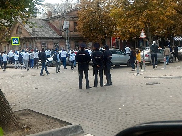 Беспорядки перед матчем в Воронеже