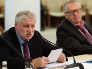 Руководители думских фракций Сергей Миронов и Владимир Жириновский